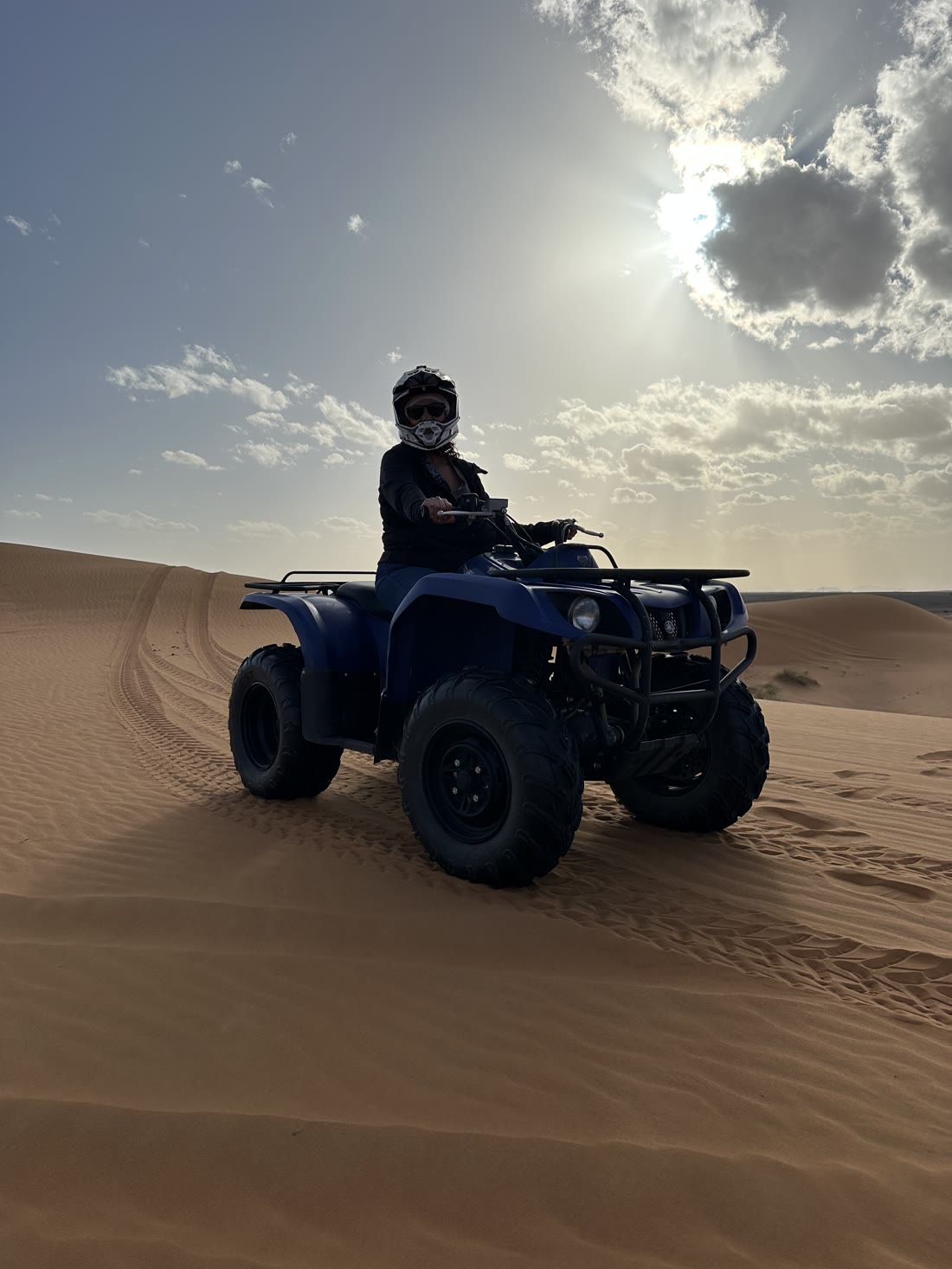Sunset over the dunes at the edge of the Sahara